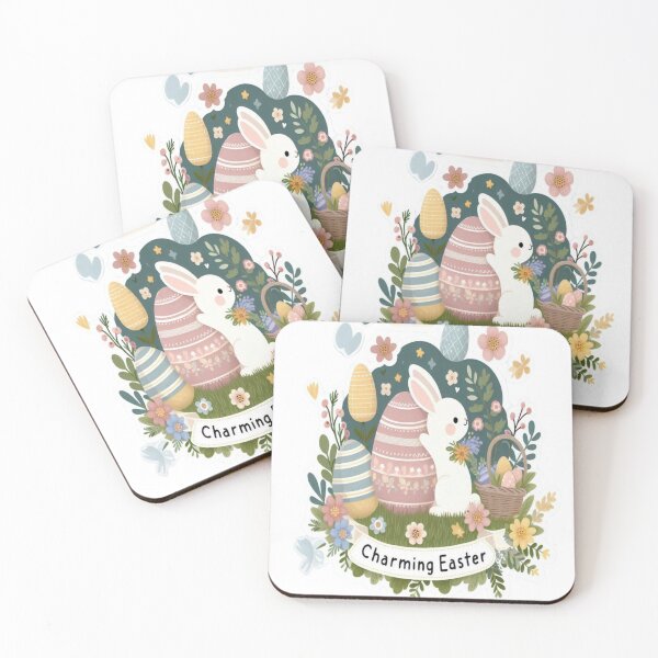 Item preview, "Easter Joy: Adorable Springtime Bunny and Egg Stickers" 5 designed and sold by Sweet Dreams & Fantasia.