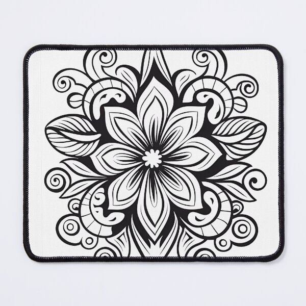 Artikelvorschau, Blumendesign Nr. 8 Malvorlagenmuster entworfen und verkauft von DavidColoring.