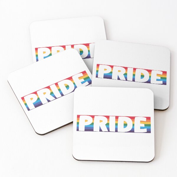 Artikelvorschau, PRIDE – Weißer Text auf leuchtendem Regenbogen-Hintergrund entworfen und verkauft von Sensepiphoria.