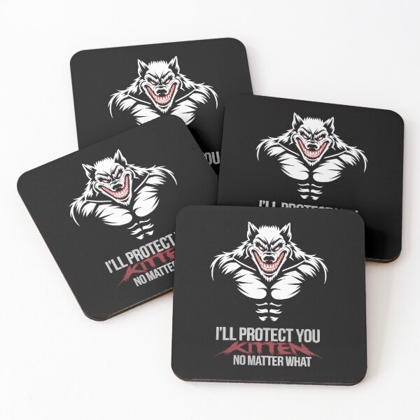 Item preview, I'll Protect You Kitten No Matter What Alpha Wolf Meme - A perfect gift for wolf and cat lovers, nature enthusiasts, and those with a strong, protective, and alpha mindset. designed and sold by ZyziowskyArt.