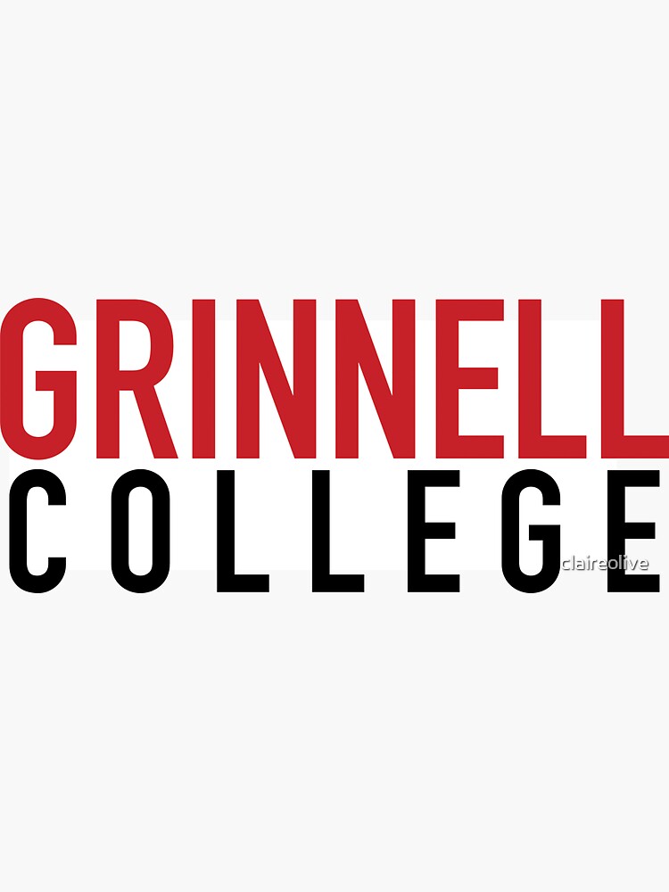 "Grinnell " Sticker for Sale by claireolive Redbubble