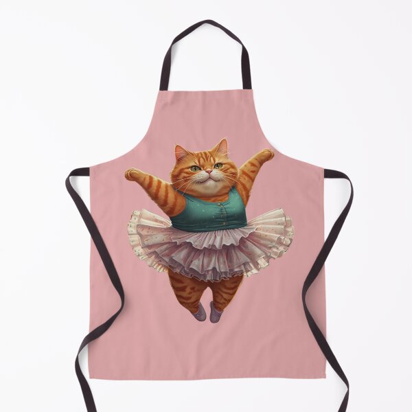 Item preview, Chubby Ginger Ballerina Cat designed and sold by Glam-OOTD.