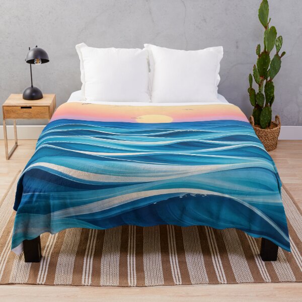 Item preview, Serene Ocean Sunset – Tranquil Seascape Wall Art designed and sold by FoisonDesigns.