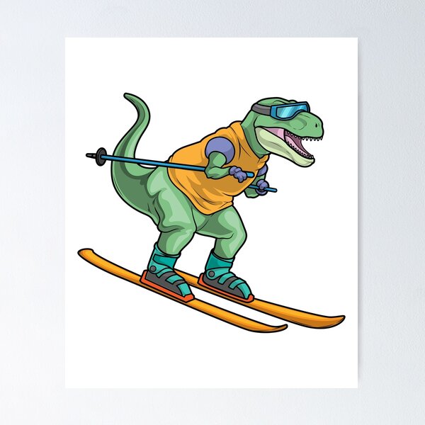 Item preview, Tyrannosaurus Skier Ski goggles Ski designed and sold by Snabdesign84.