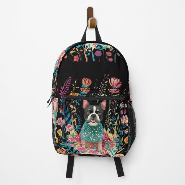 Item preview, Floral Boston Terrier design. designed and sold by Shoot-The-Moon.