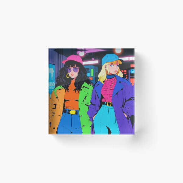 Item preview, 90s British Fashion Portrait - Trendsetting Style designed and sold by RetroRebootShop.
