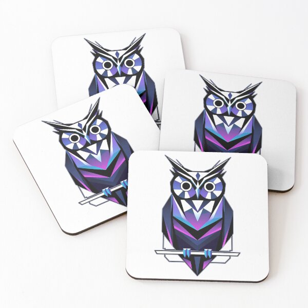 Item preview, Geometric Owl – Futuristic Symmetric Owl Design for Owl Lovers designed and sold by UniversalFlair.