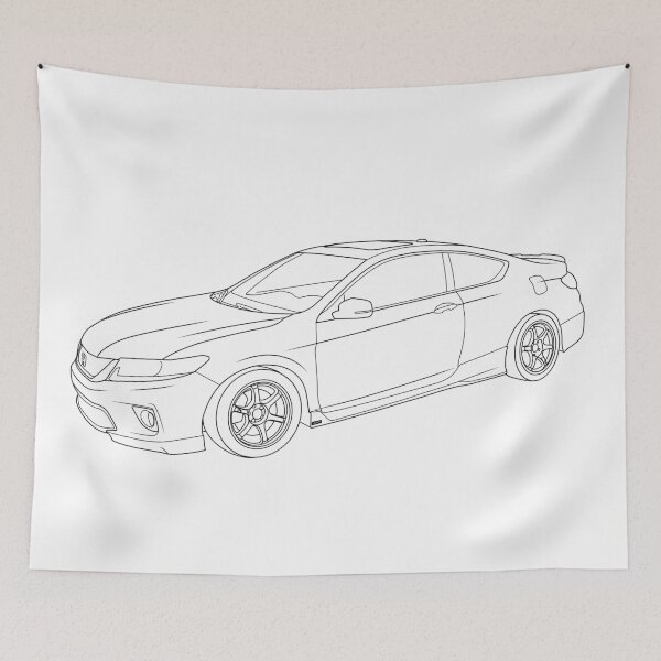 Item preview, Honda Accord Coupe Line Art designed and sold by shavingisboring.