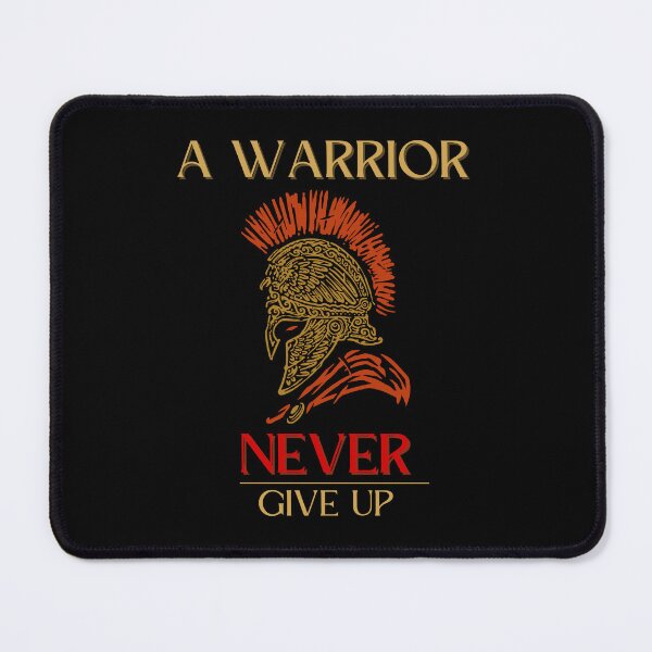 Item preview, A Warrior - Never Give Up - Spartan design designed and sold by TheArtistOf2022.