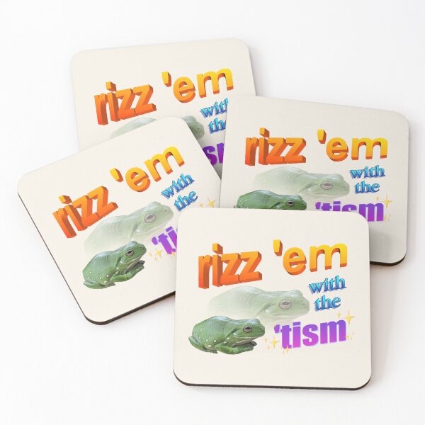 Item preview, rizz 'em with the 'tism frog word art designed and sold by snazzyseagull.