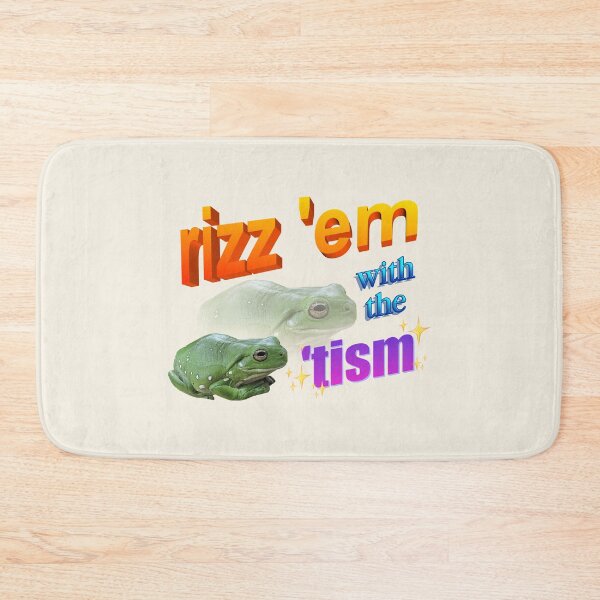 Item preview, rizz 'em with the 'tism frog word art designed and sold by snazzyseagull.