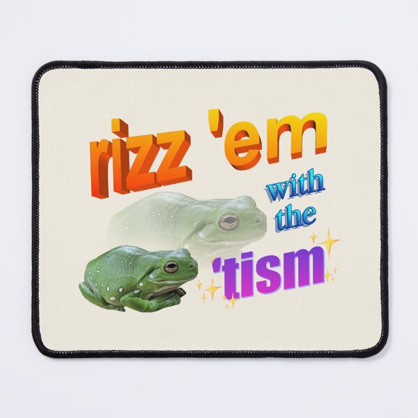Item preview, rizz 'em with the 'tism frog word art designed and sold by snazzyseagull.