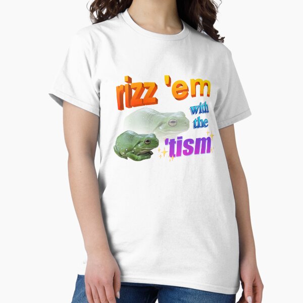 Item preview, rizz 'em with the 'tism frog word art designed and sold by snazzyseagull.