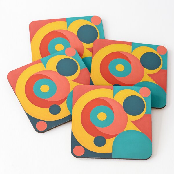 Item preview, Bold Geometric Abstraction – Modern Colorful Circle Composition designed and sold by FoisonDesigns.