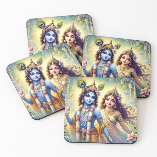 Item preview, Radha Krishna Divine Love – Watercolor Sacred Art designed and sold by Sarasvati’s Divine Art.