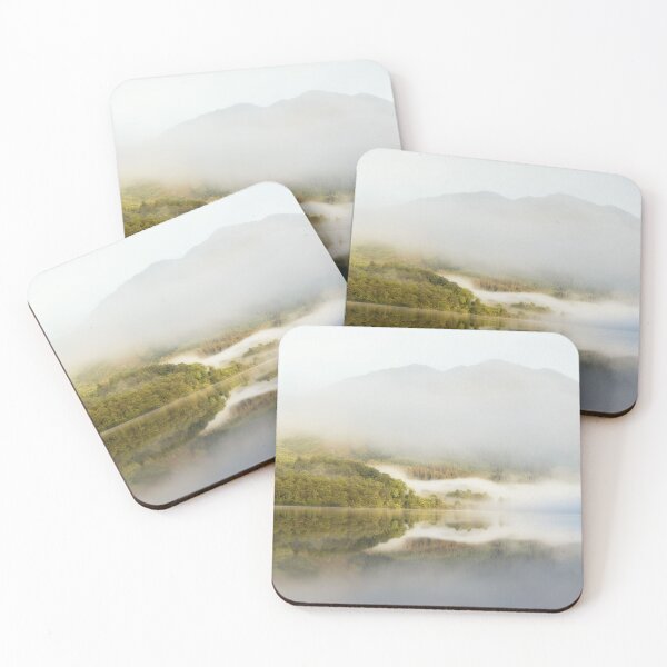 Item preview, Misty Dawn at Loch Achray – Trossachs’ Ethereal Tranquility designed and sold by Nick Tsiatinis Photography.