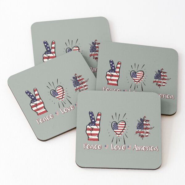 Item preview, Peace, Love & Patriotic Florals designed and sold by Zakrytos ★★★★★.