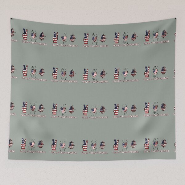Item preview, Peace, Love & Patriotic Florals designed and sold by Zakrytos ★★★★★.