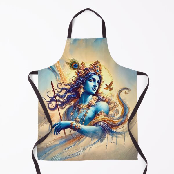 Item preview, Warrior Krishna | Watercolor Divine Art | Hindu Spiritual Painting designed and sold by Sarasvati’s Divine Art.