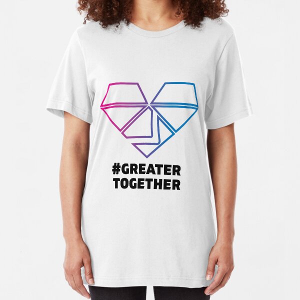 Bisexual Pride - #GreaterTogether Slim Fit T-Shirt