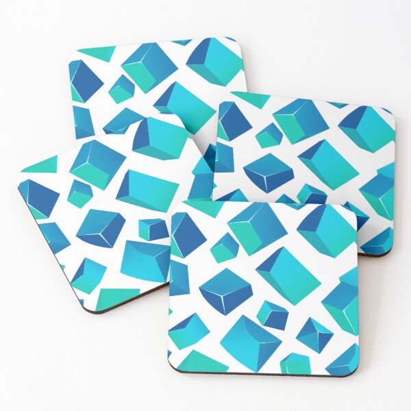 Item preview, Floating 3D Cubes – Geometric Abstract Pattern designed and sold by FoisonDesigns.