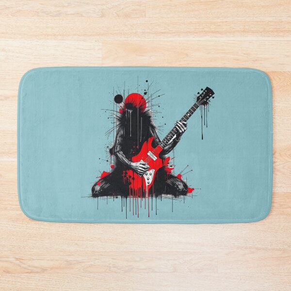 Item preview, abstract red black spotted guitarist designed and sold by Bukhisz.