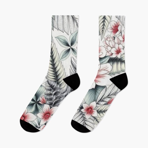 Item preview, Tropical Botanical Elegance – Hand-Drawn Floral Art designed and sold by FoisonDesigns.