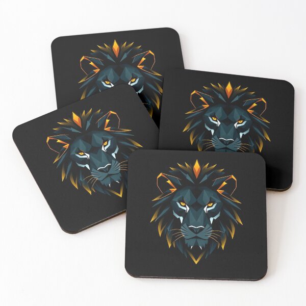 Item preview, Majestic Geometric Black Lion – Bold Digital Art designed and sold by FoisonDesigns.