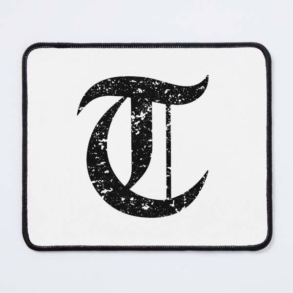 Item preview, Capital Letter T - Eroded / Distressed Gothic Blackletter Script / Old English Font (Black) designed and sold by STUDIO-72.