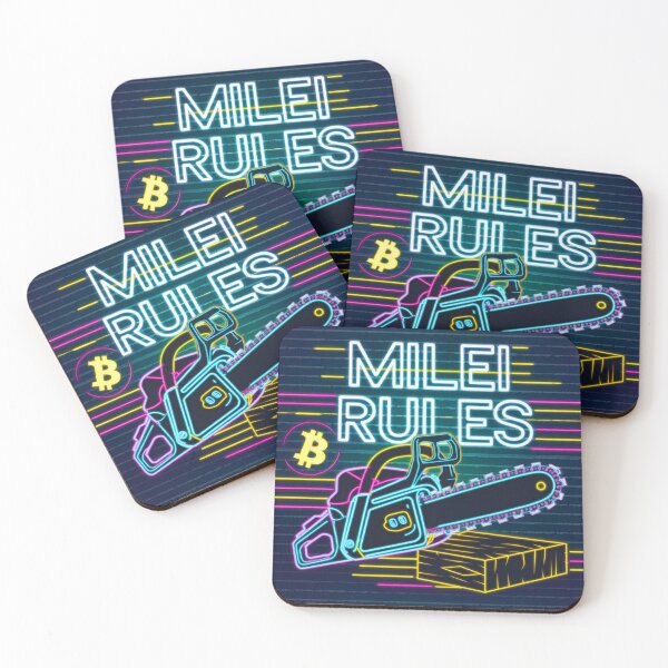 Item preview, Milei’s Master Plan: Cut First, Ask Questions Later - Neon ilustration designed and sold by andrex66.