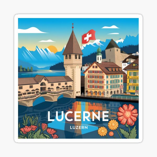 Item preview, Luzern - Luzern - Schweiz - Souvenir - Leuchtenstadt designed and sold by Zibis09.