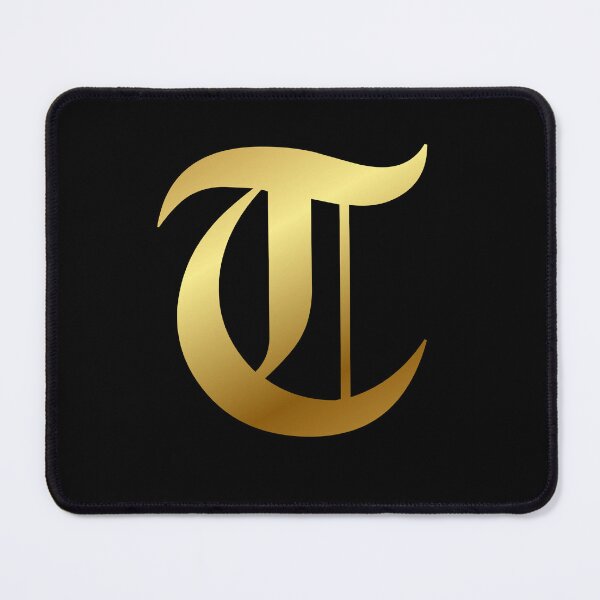 Item preview, Capital Letter T - Foil Gold Effect Gothic Blackletter Script / Old English Font designed and sold by STUDIO-72.