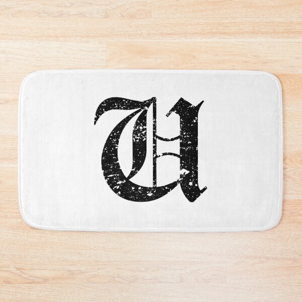 Item preview, Capital Letter U - Eroded / Distressed Gothic Blackletter Script / Old English Font (Black) designed and sold by STUDIO-72.