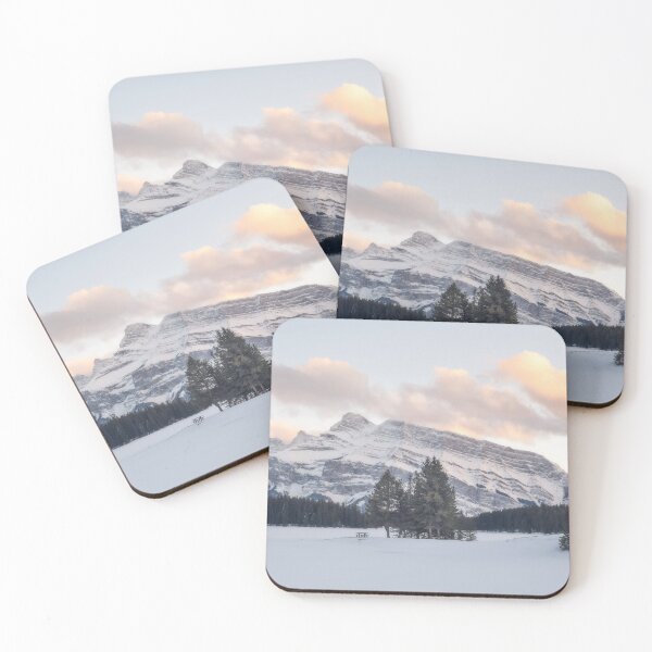 Item preview, Sunset Glow on Mount Rundle – Two Jack Lake’s Winter Embrace designed and sold by Nick Tsiatinis Photography.