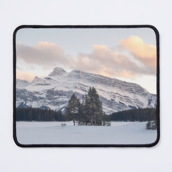 Item preview, Sunset Glow on Mount Rundle – Two Jack Lake’s Winter Embrace designed and sold by Nick Tsiatinis Photography.