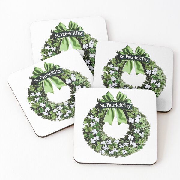 Item preview, Festive shamrock wreath with ribbon for St. Patrick's Day designed and sold by CreativeLarysa.
