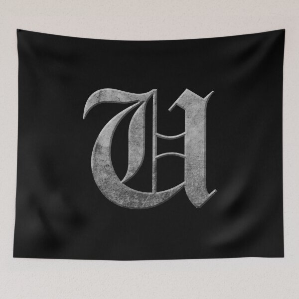 Item preview, Capital Letter U - Worn Stone Effect Gothic Blackletter Script / Old English Font designed and sold by STUDIO-72.