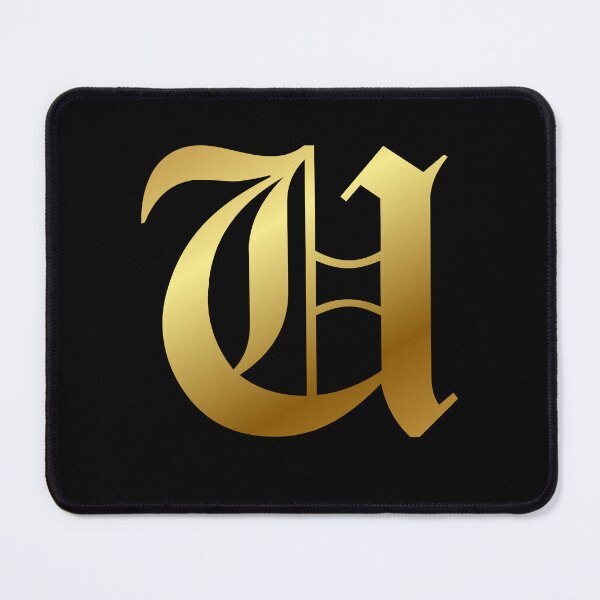 Item preview, Capital Letter U - Foil Gold Effect Gothic Blackletter Script / Old English Font designed and sold by STUDIO-72.