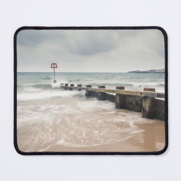 Item preview, Long Exposure at Swanage Beach – Coastal Serenity designed and sold by Nick Tsiatinis Photography.