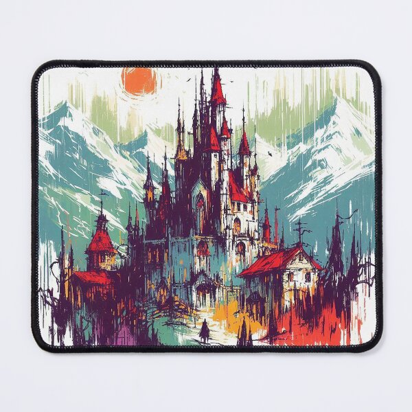 Item preview, Scene inspired by the Anime Castlevania and Impressionism. designed and sold by ArtwaveEmporium.