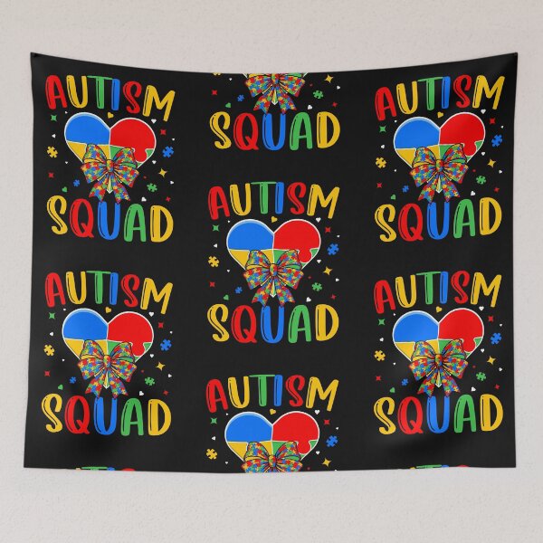 Item preview, Autism squad disability awareness and support smile face men and women design designed and sold by marfanna.