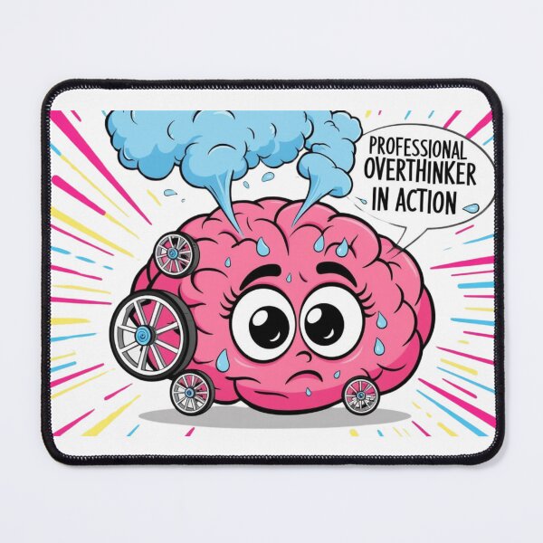 Item preview, Overthinker in Action – The Unstoppable Brain designed and sold by StormArte.