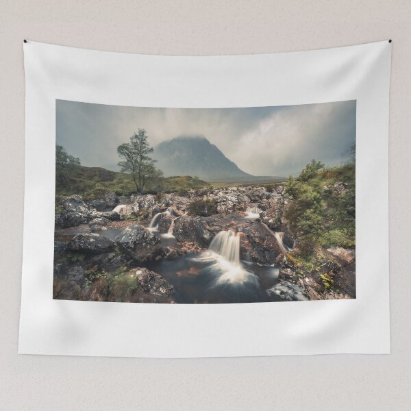 Item preview, Moody Falls at Buachaille Etive Mor – Scotland’s Rugged Icon designed and sold by Nick Tsiatinis Photography.