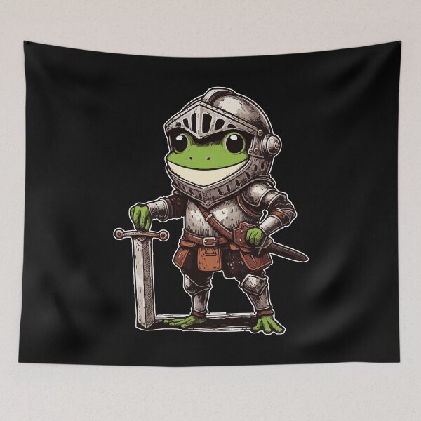 Item preview, Frog Knight Medieval Retro designed and sold by TomFrontierArt.