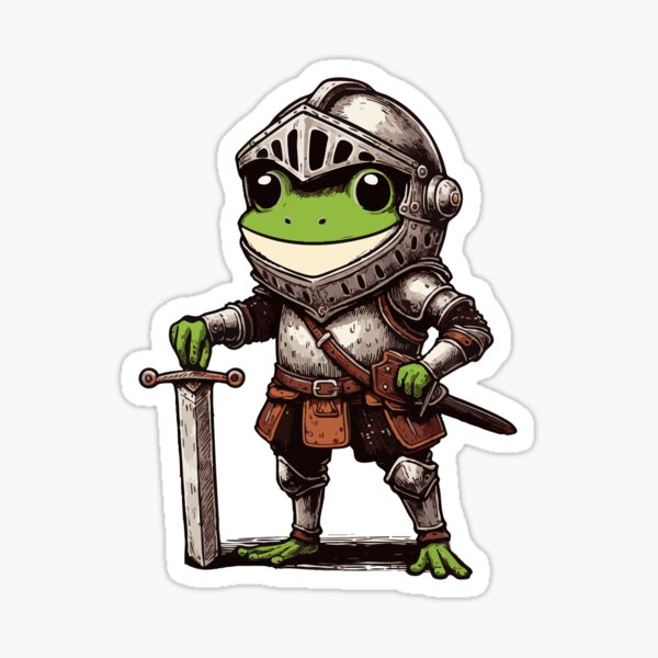 Item preview, Frog Knight Medieval Retro designed and sold by TomFrontierArt.