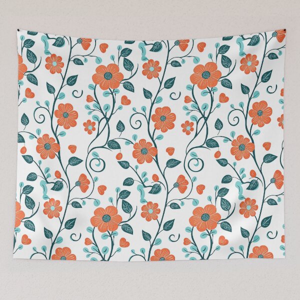 Item preview, Vibrant folk flower design with intricate details designed and sold by Piotrek0001.
