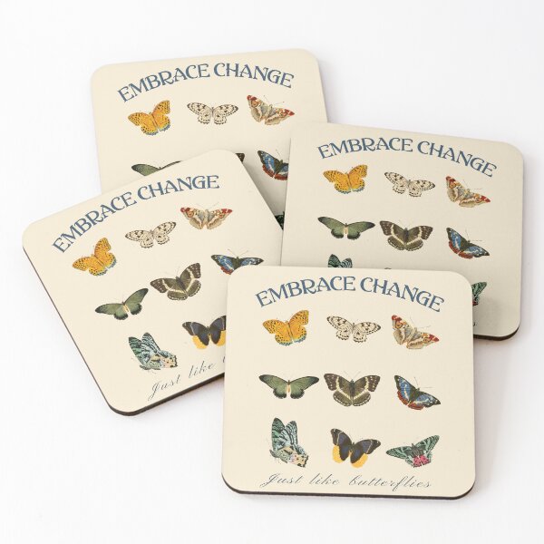 Item preview, Embrace change just like butterflies vintage botanical graphic gift for nature lovers designed and sold by trefail.