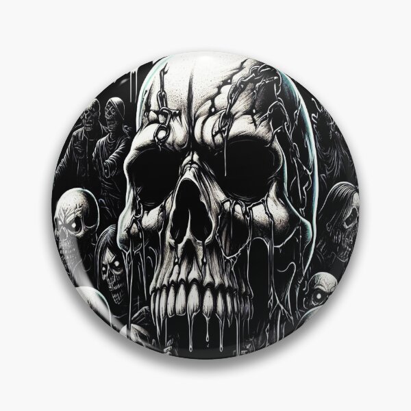 Item preview, Skull Zombie Horror Logo Heavy Metal, Death & Black Metal Goth Alternative Classic T-Shirt designed and sold by blackdoggdesign.