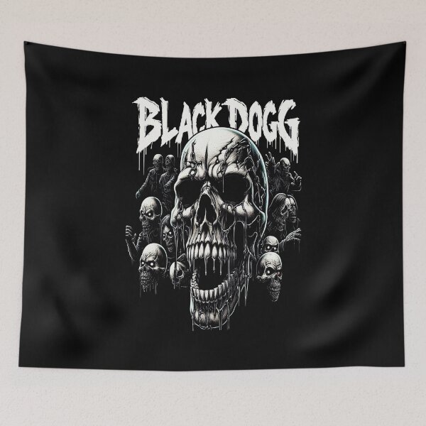 Item preview, Skull Zombie Horror Logo Heavy Metal, Death & Black Metal Goth Alternative Classic T-Shirt designed and sold by blackdoggdesign.