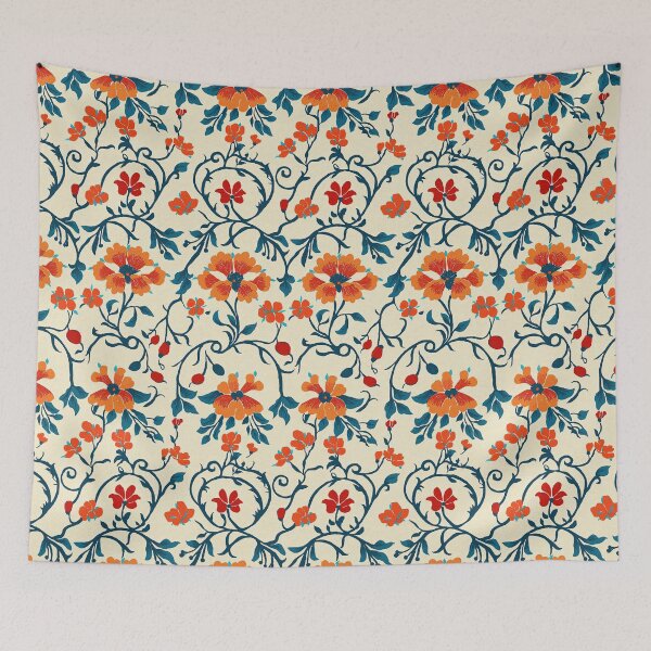 Item preview, Ethnic-inspired floral illustration with delicate details designed and sold by Piotrek0001.